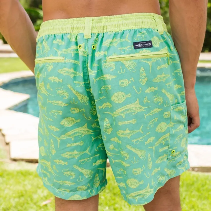 Southern Marsh 21 Dockside Swim Trunk - Offshore