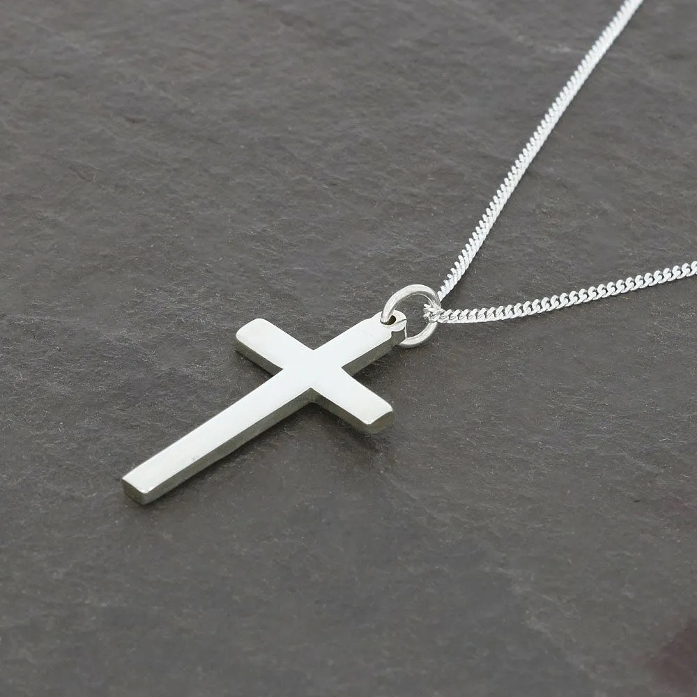 Sterling Silver Cross Pendant and Chain