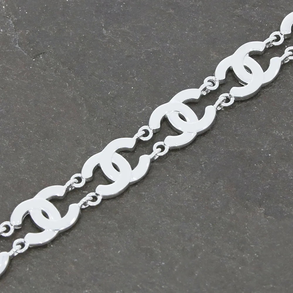 Sterling Silver Double C Link Bracelet GVL050