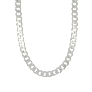 Sterling Silver Heavy Diamond Cut 121g Mens Curb Chain Necklace 22"