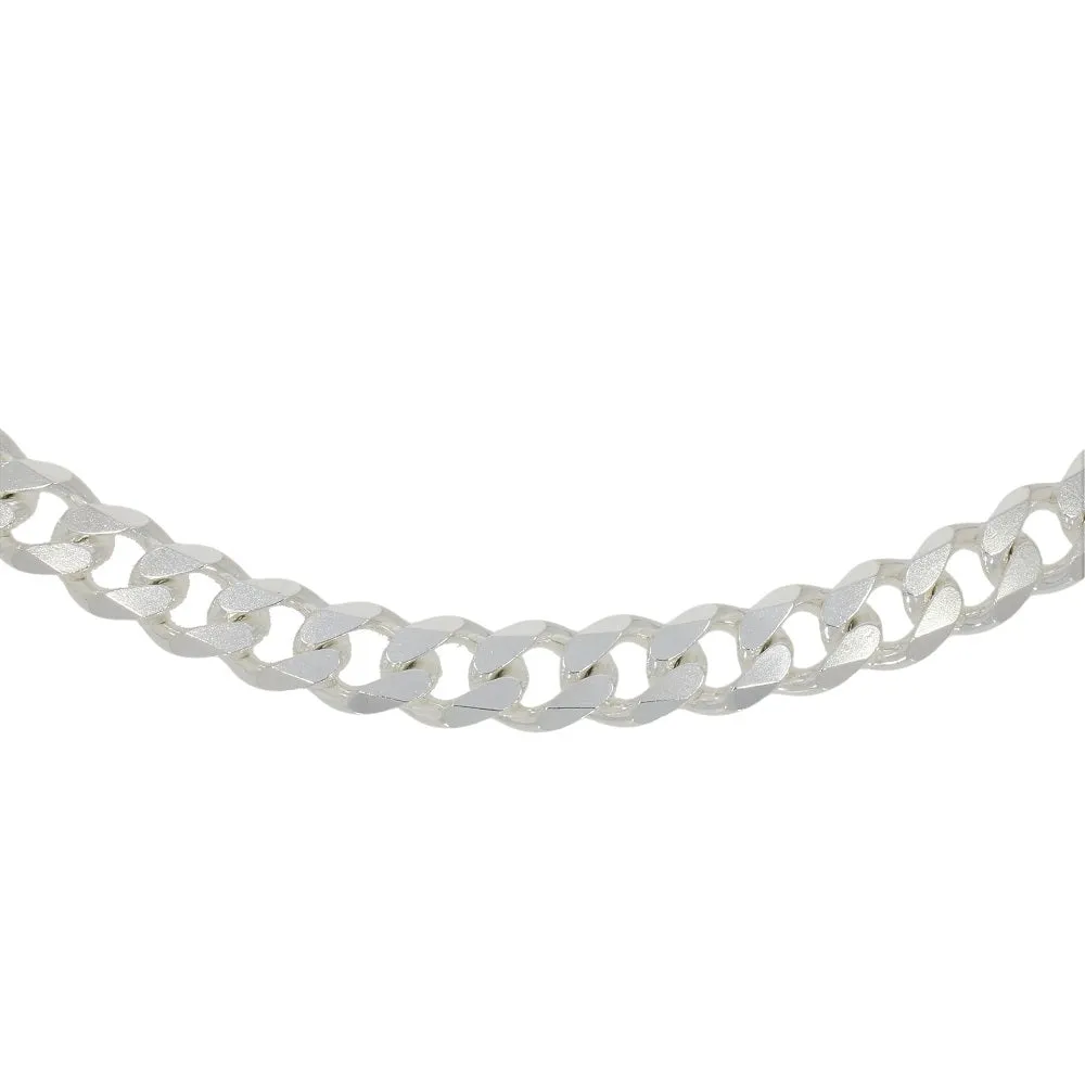 Sterling Silver Heavy Diamond Cut 121g Mens Curb Chain Necklace 22"