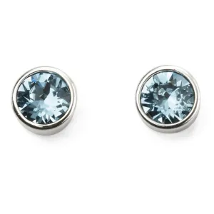 Sterling Silver March Birthstone Stud Earrings E4926A