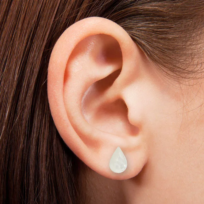 Sterling Silver Teardrop Stud Earrings