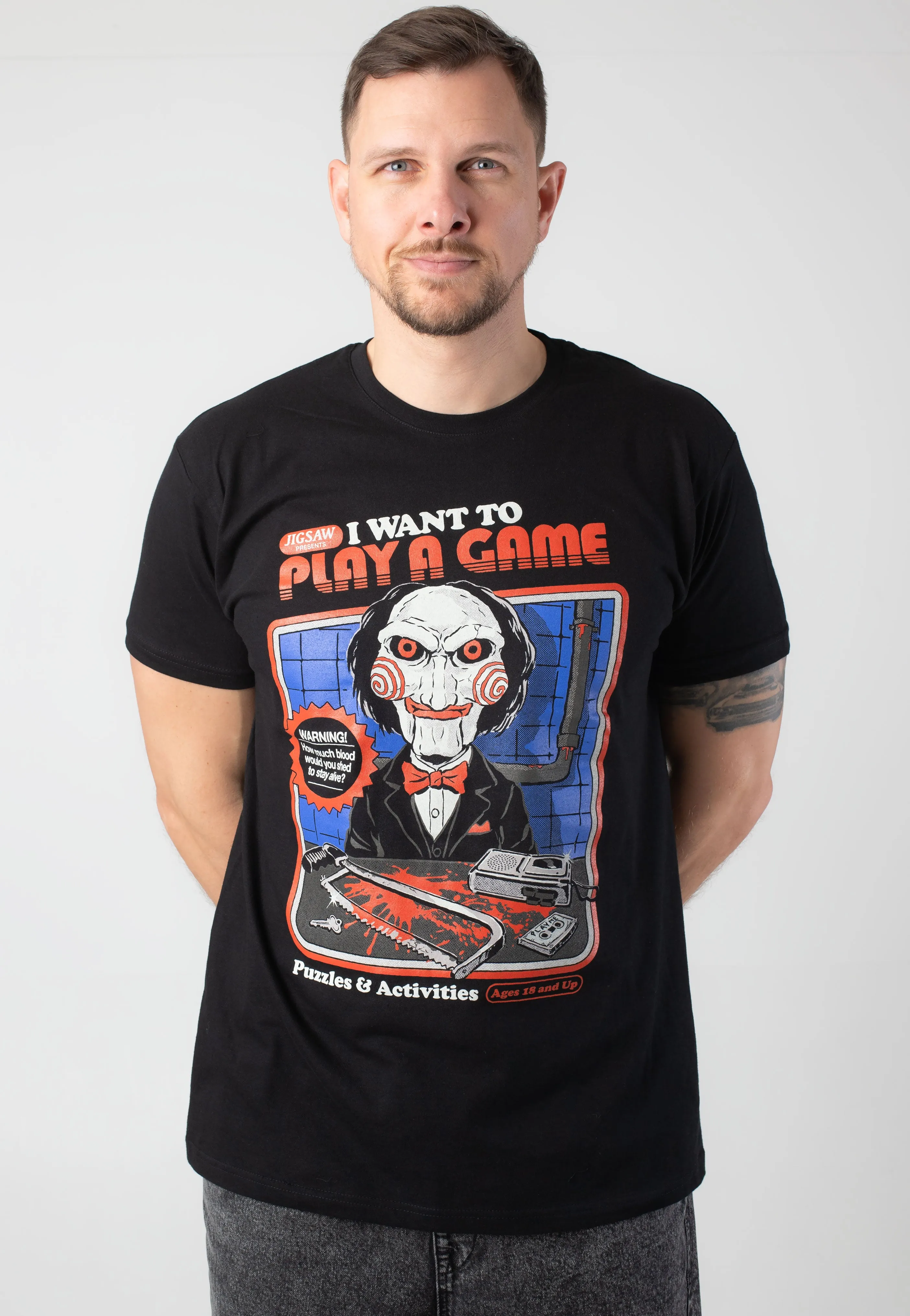 Steven Rhodes x Saw - I Want To Play A Game - T-Shirt