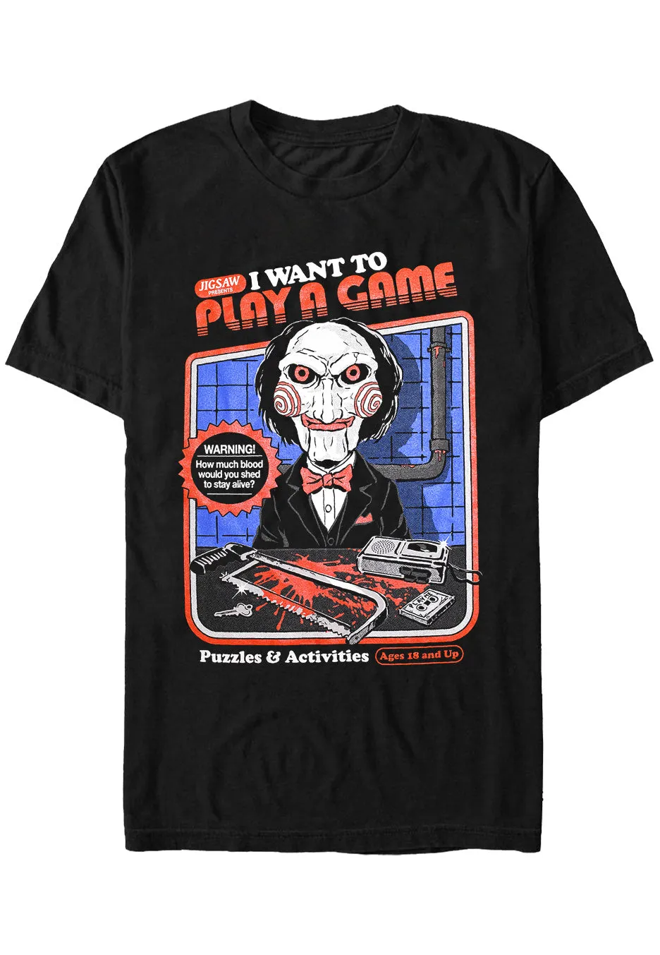 Steven Rhodes x Saw - I Want To Play A Game - T-Shirt
