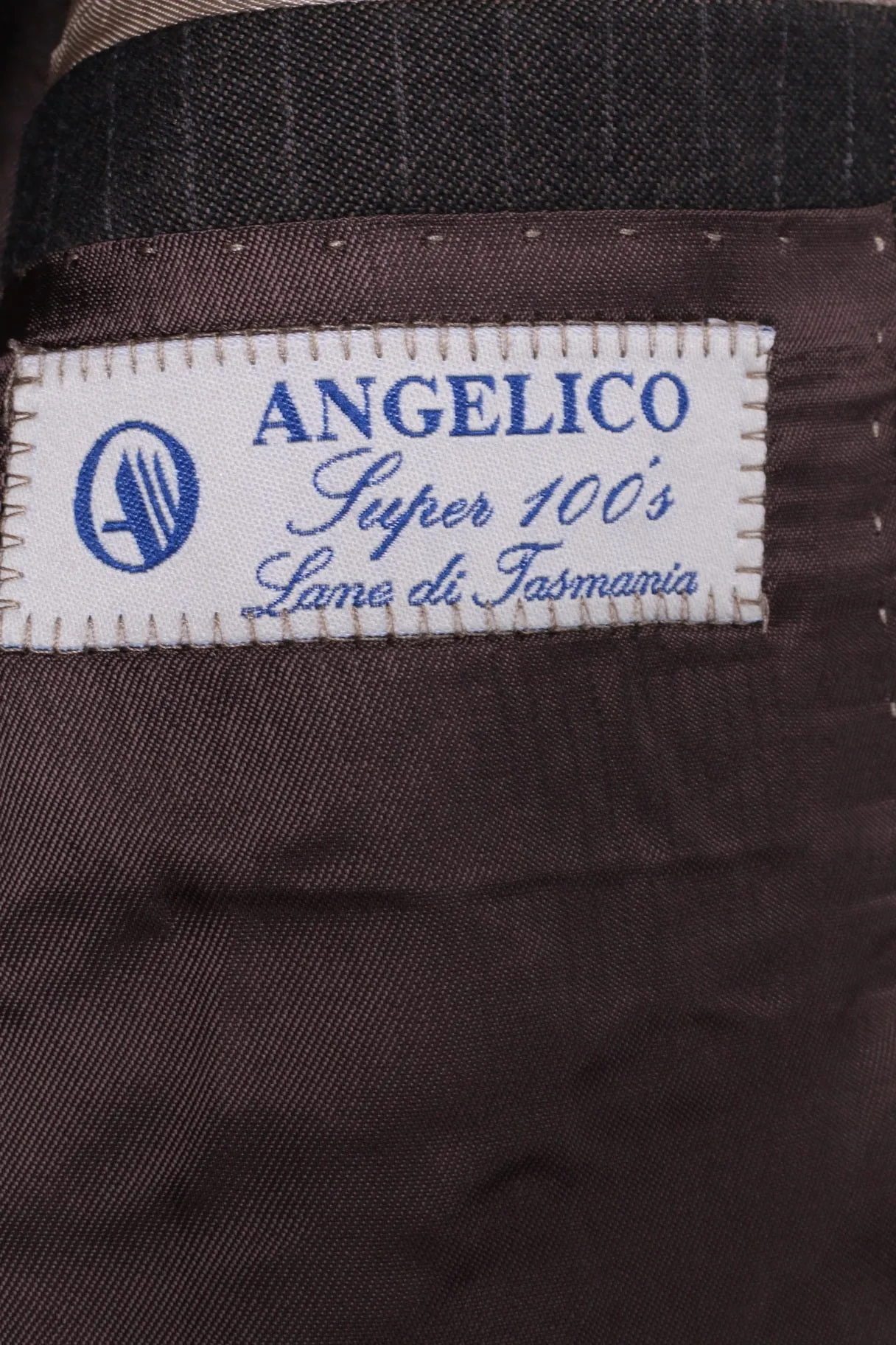 Stuvard - Mooise Angelico Men 40 Blazer Brown Vintage Super 100 Striped Italy Jacket