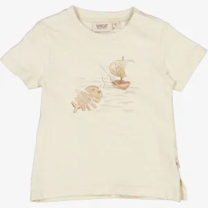 T-Shirt Fishing | Baby - chalk Wheat