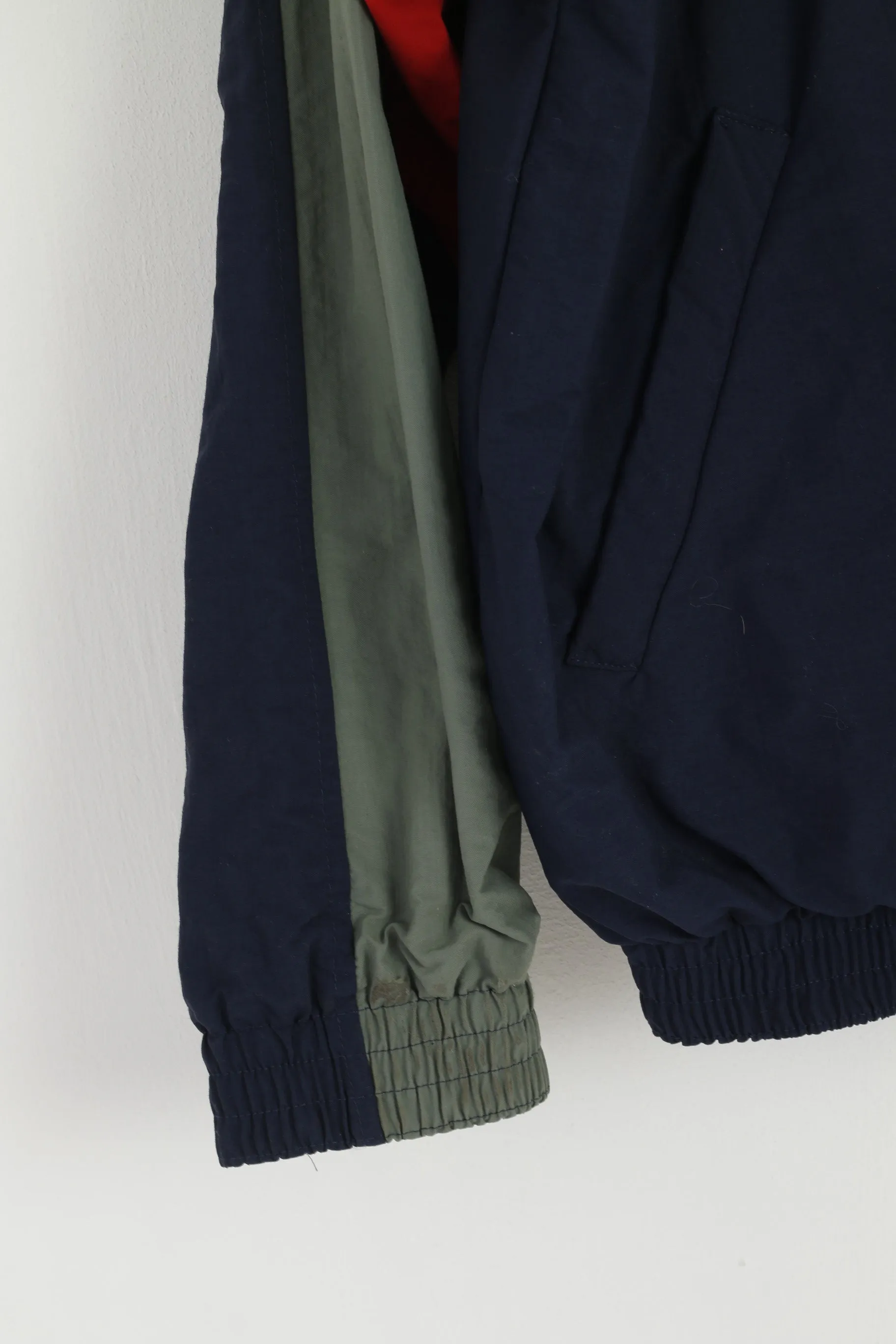 Tactel Men S Jacket Navy Green Nylon Waterproof Retro Full Zipper Sport Top