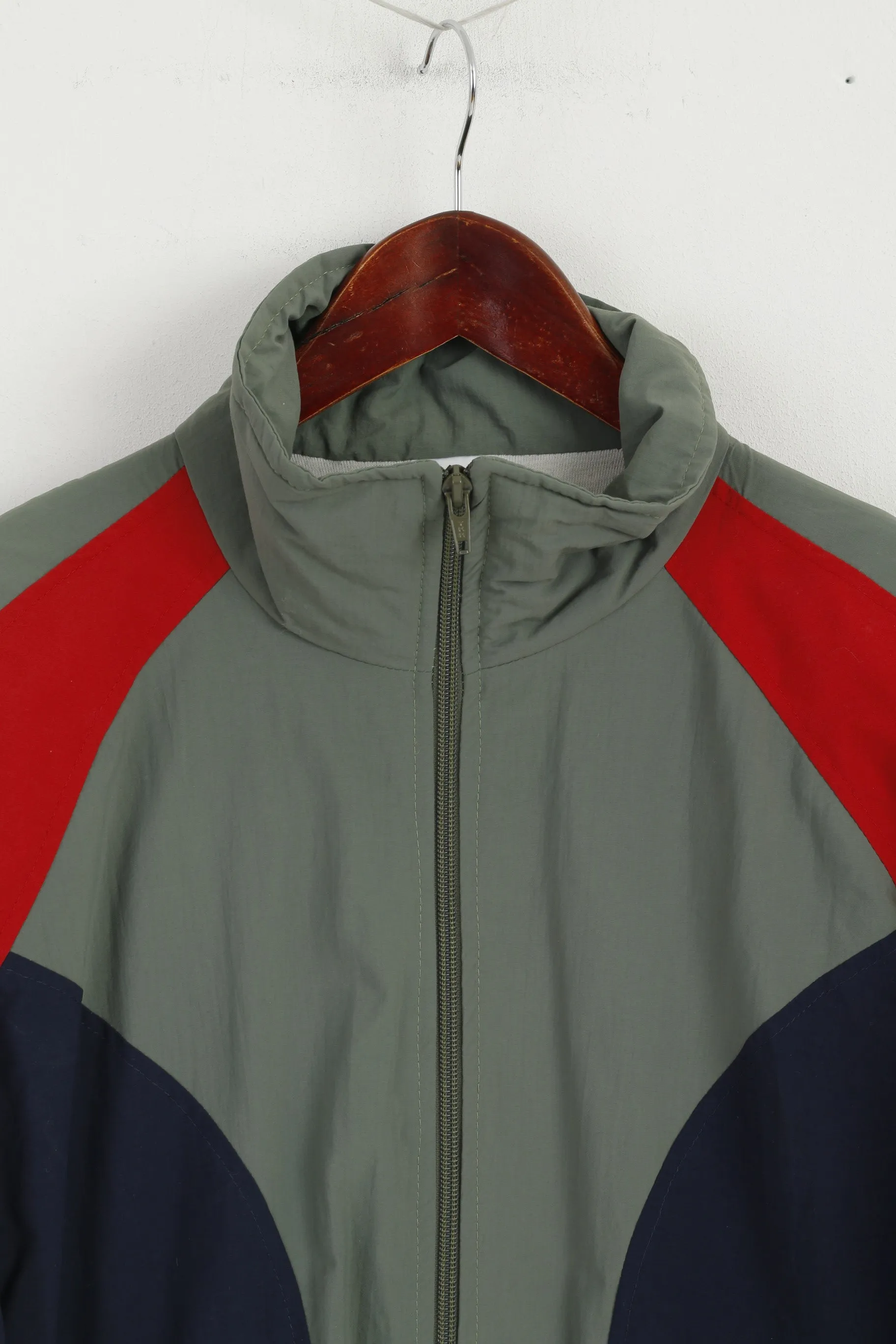 Tactel Men S Jacket Navy Green Nylon Waterproof Retro Full Zipper Sport Top