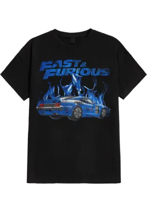 The Fast And The Furious - Blue Flames - T-Shirt