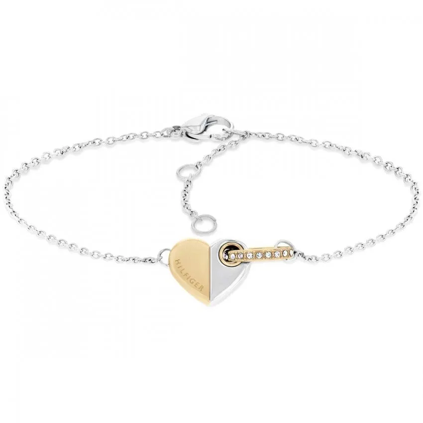 Tommy Hilfiger Ladies Two Tone Heart Bracelet 2780880