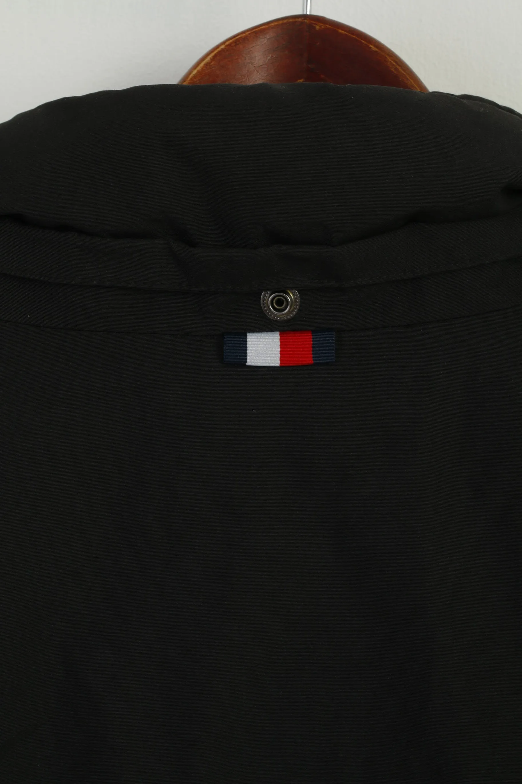 Tommy Hilfiger Men L Jacket Black Hampton Bomber Full Zipper Padded Classic Top