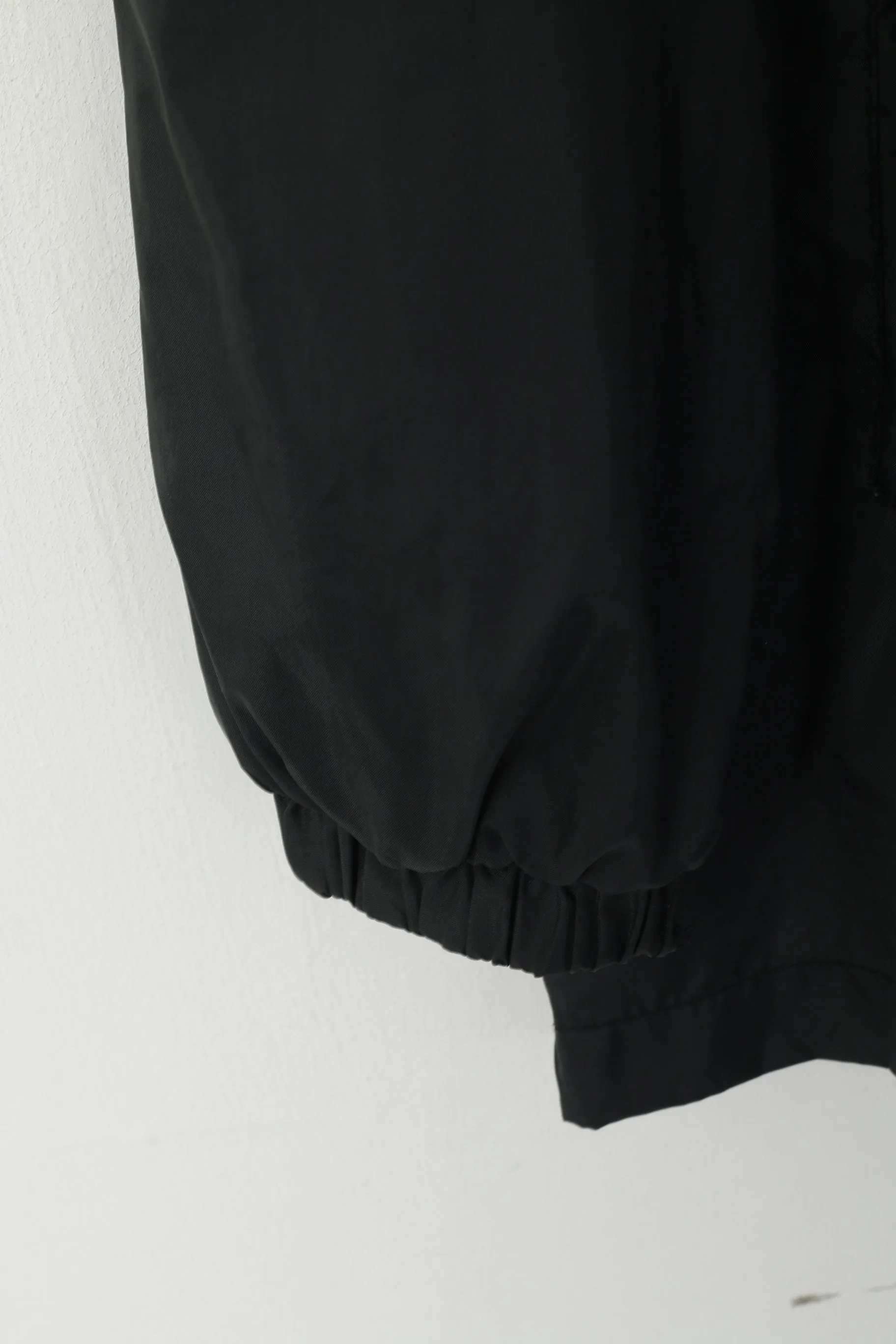 US Basic Men XL Jacket Black Scooter Lightweight Nylon Waterproof Snaps Top