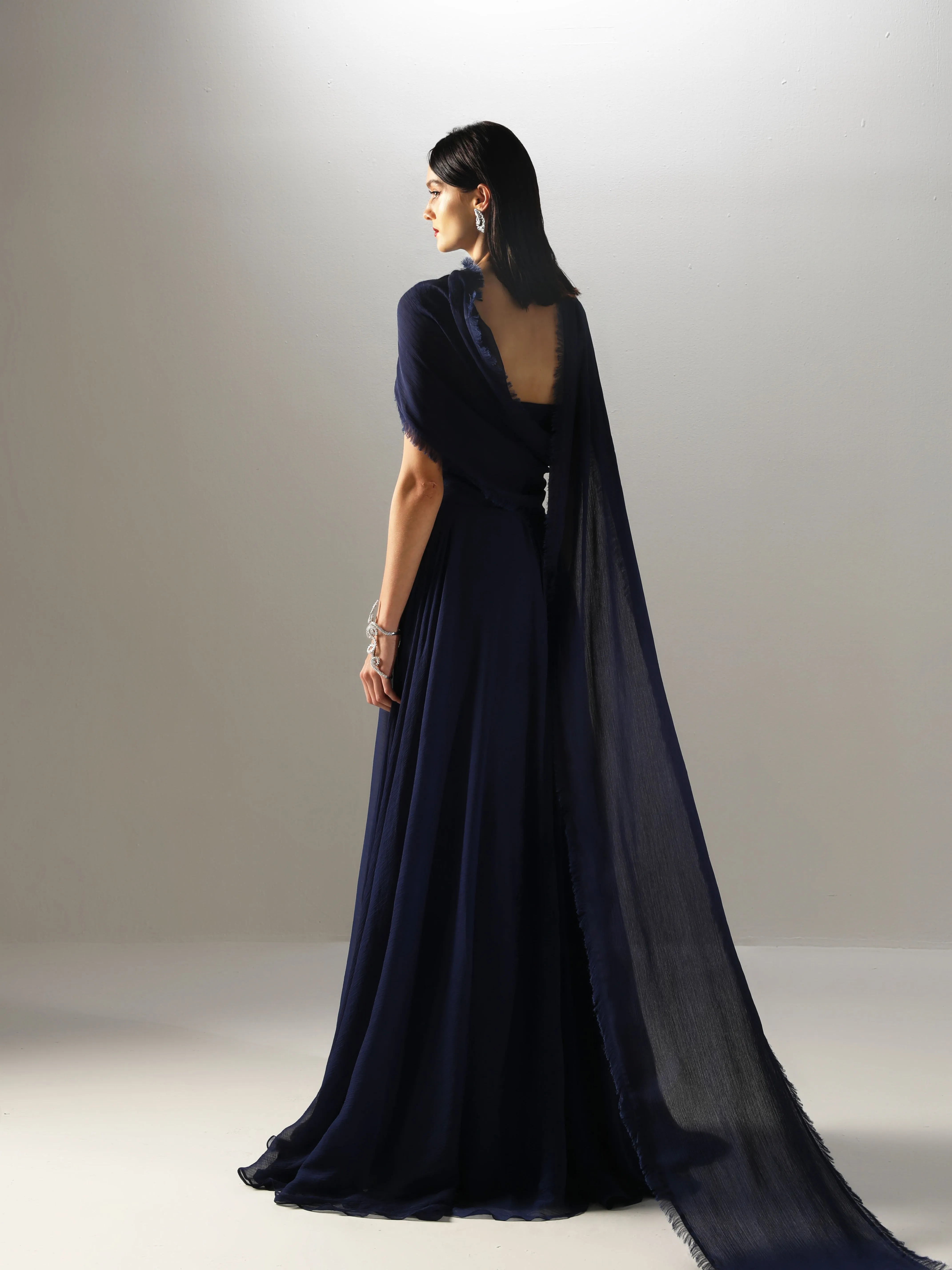 Velvety Couture Women's ILLY Blue Saphire Dress