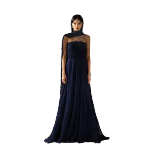 Velvety Couture Women's ILLY Blue Saphire Dress