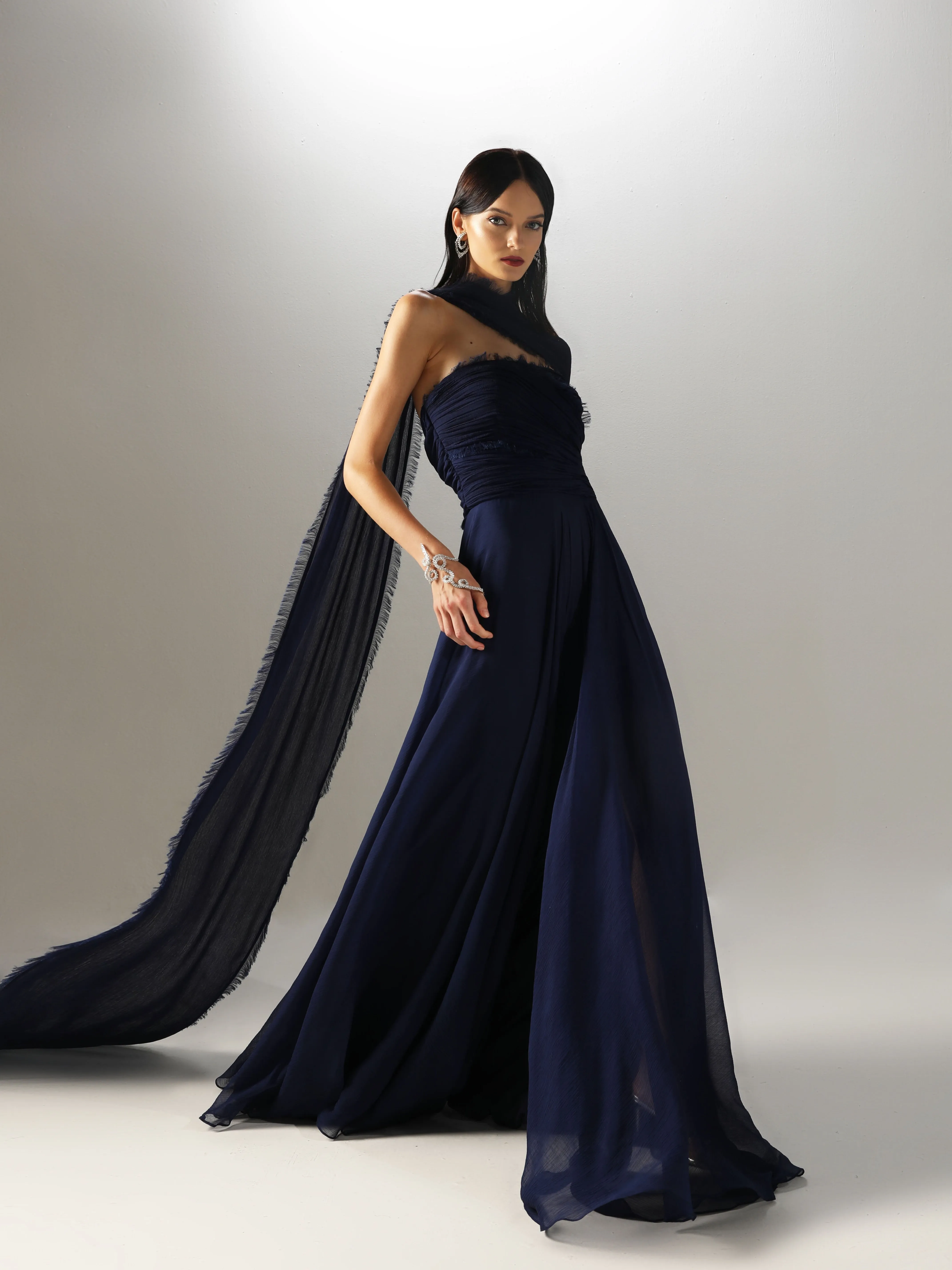 Velvety Couture Women's ILLY Blue Saphire Dress
