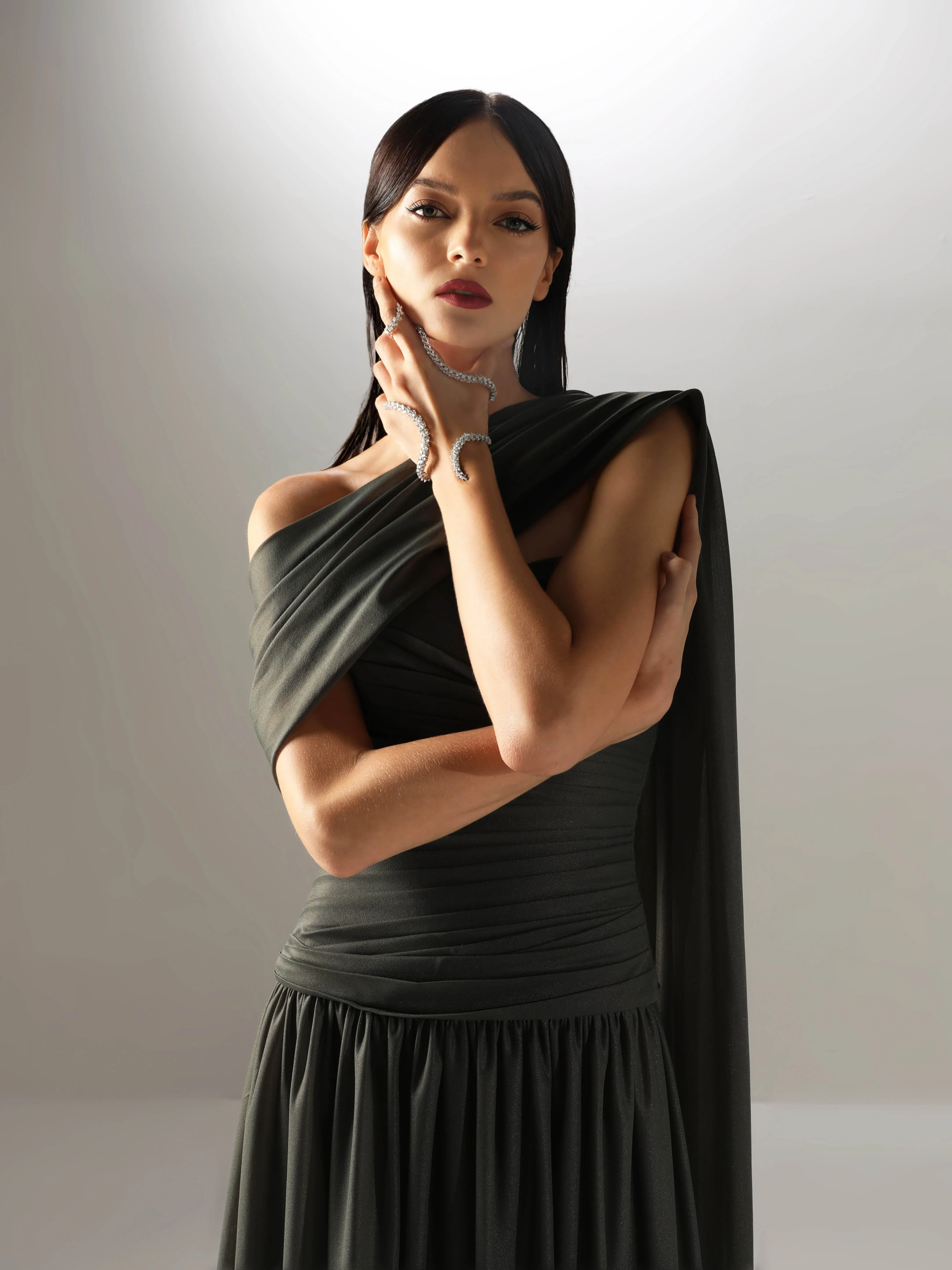 Velvety Couture Women's OULA Dark Forest Dress