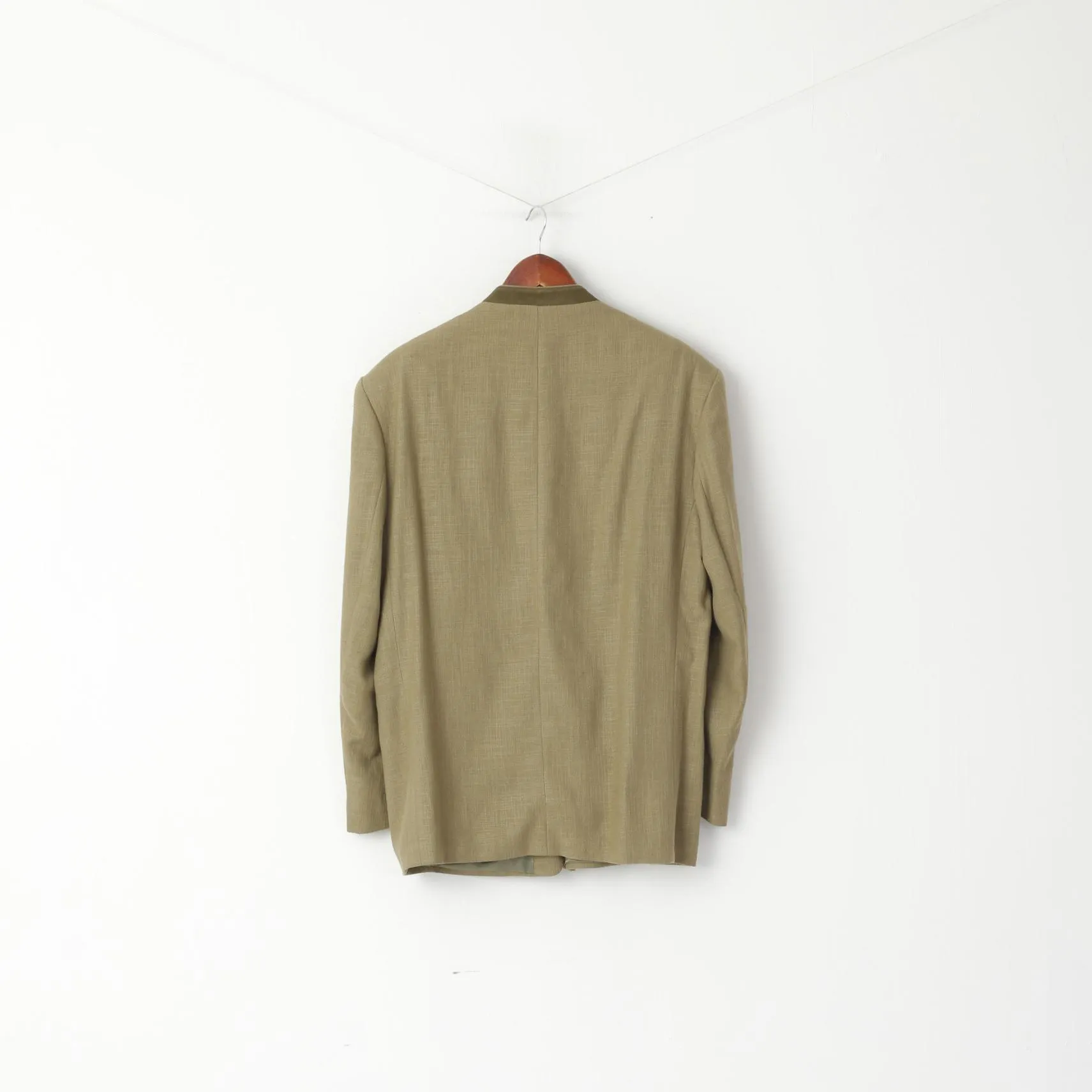 Walbusch Men 25 40 Blazer Green Linen Blend Tyrol Trachten Single Breasted Jacket