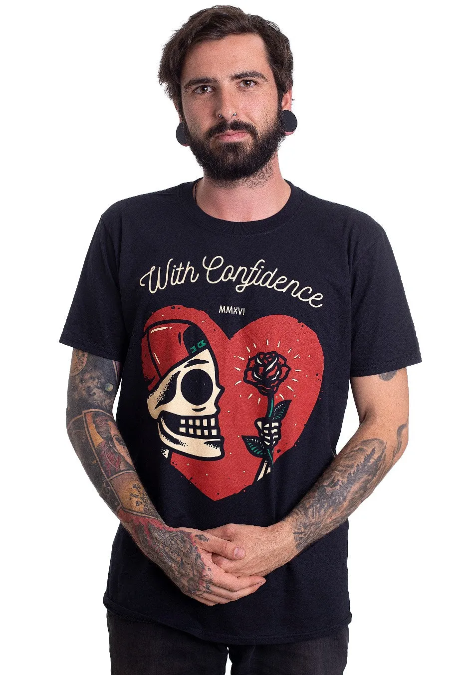 With Confidence - Heart - T-Shirt