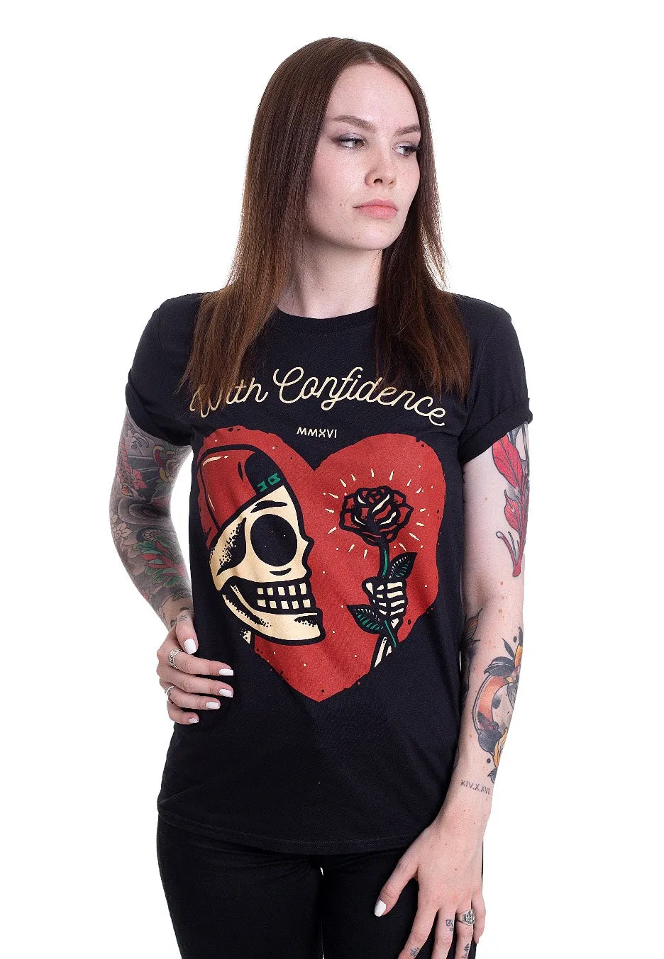 With Confidence - Heart - T-Shirt