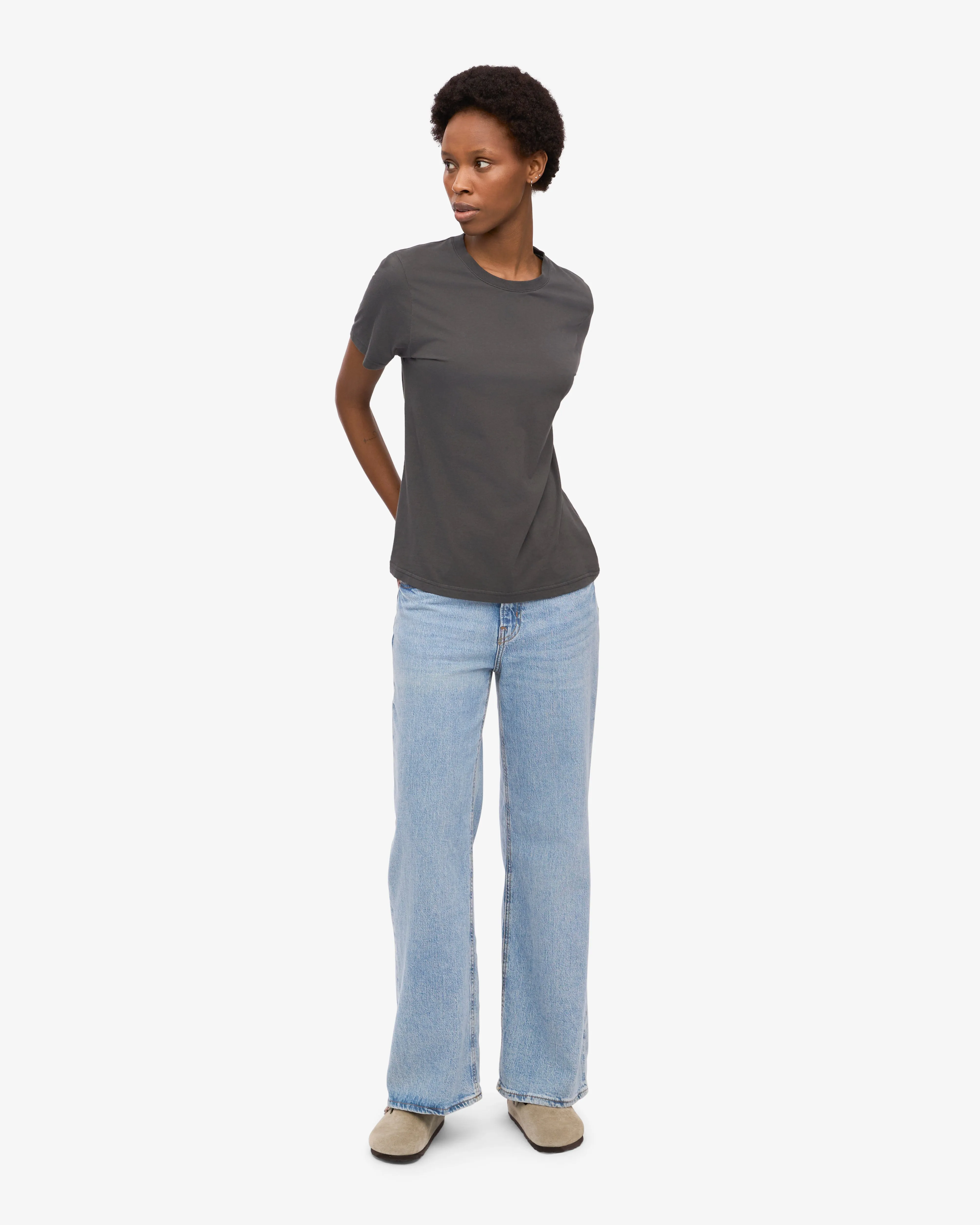 Women Light Organic Tee - Lava Grey