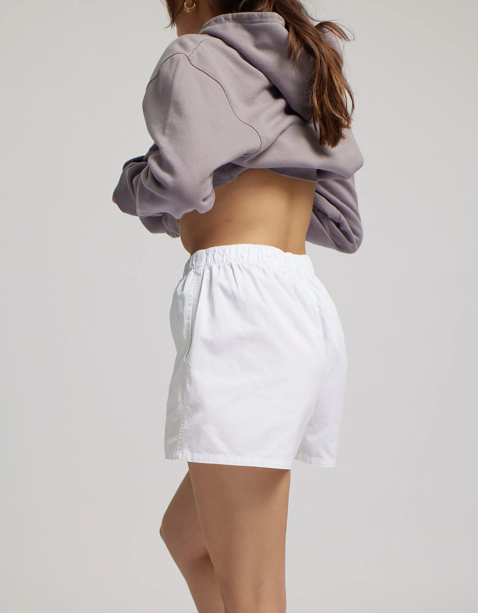 Women Organic Twill Shorts - Pearly Purple