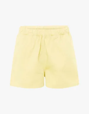 Women Organic Twill Shorts - Soft Yellow