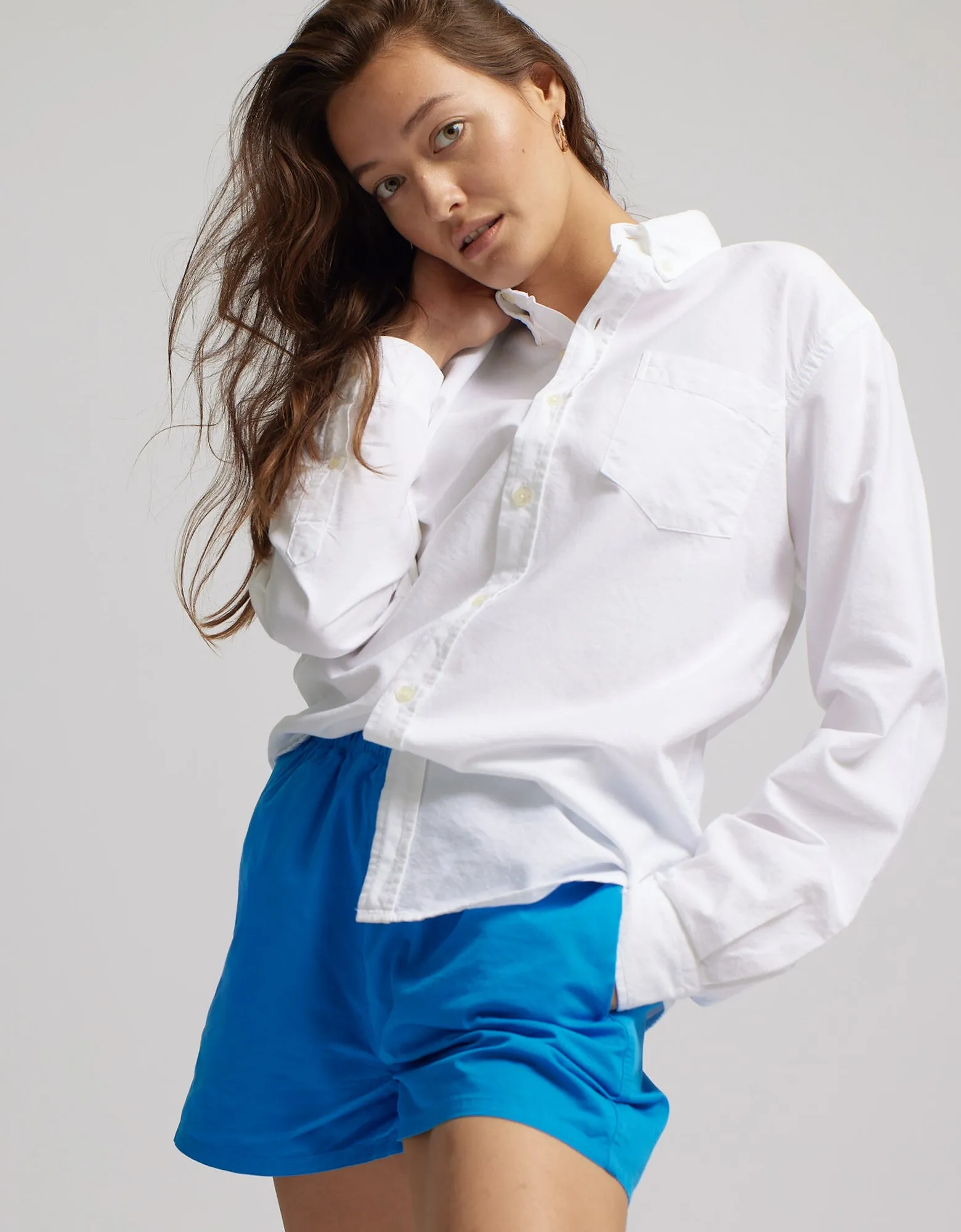 Women Organic Twill Shorts - Spring Green