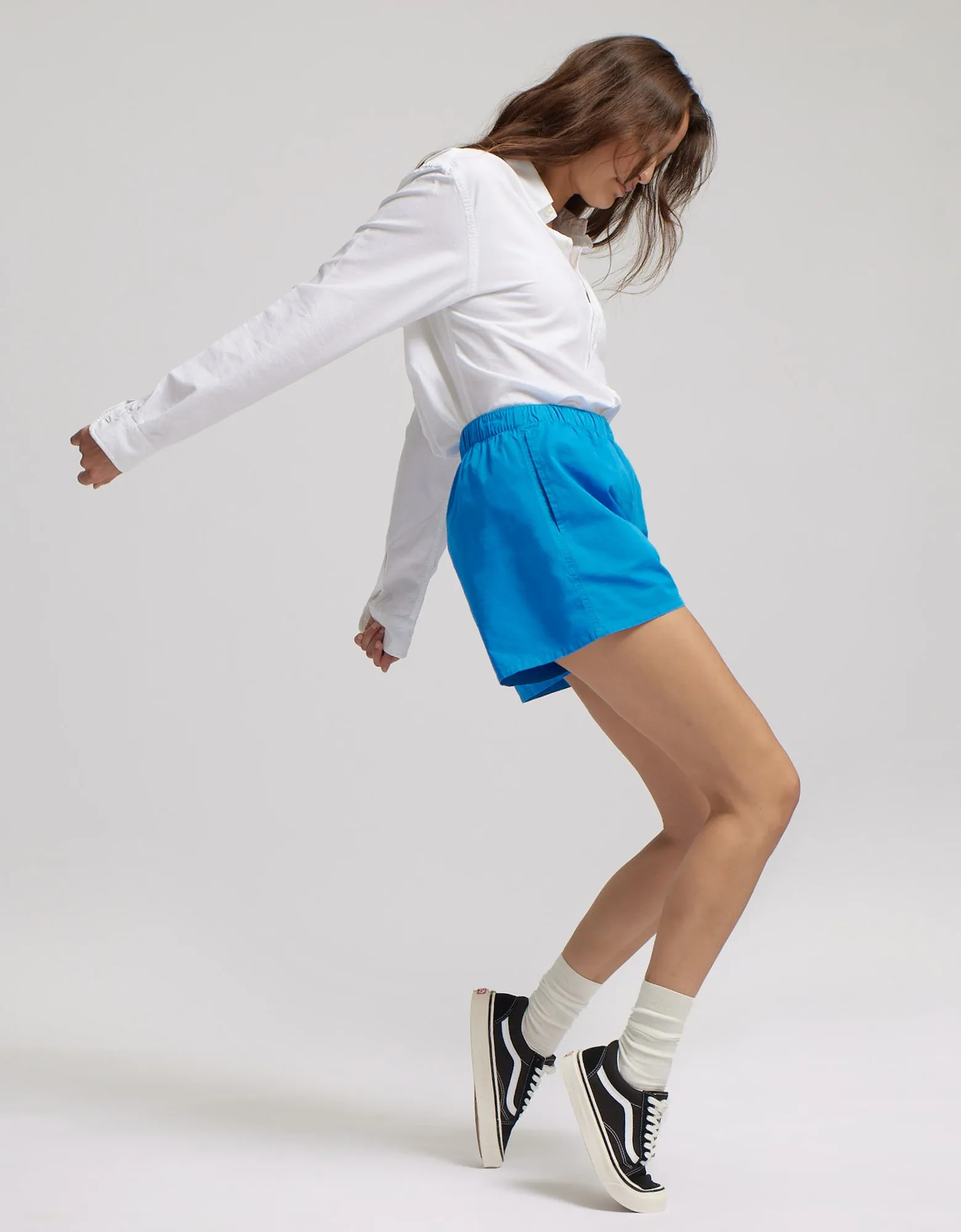 Women Organic Twill Shorts - Spring Green