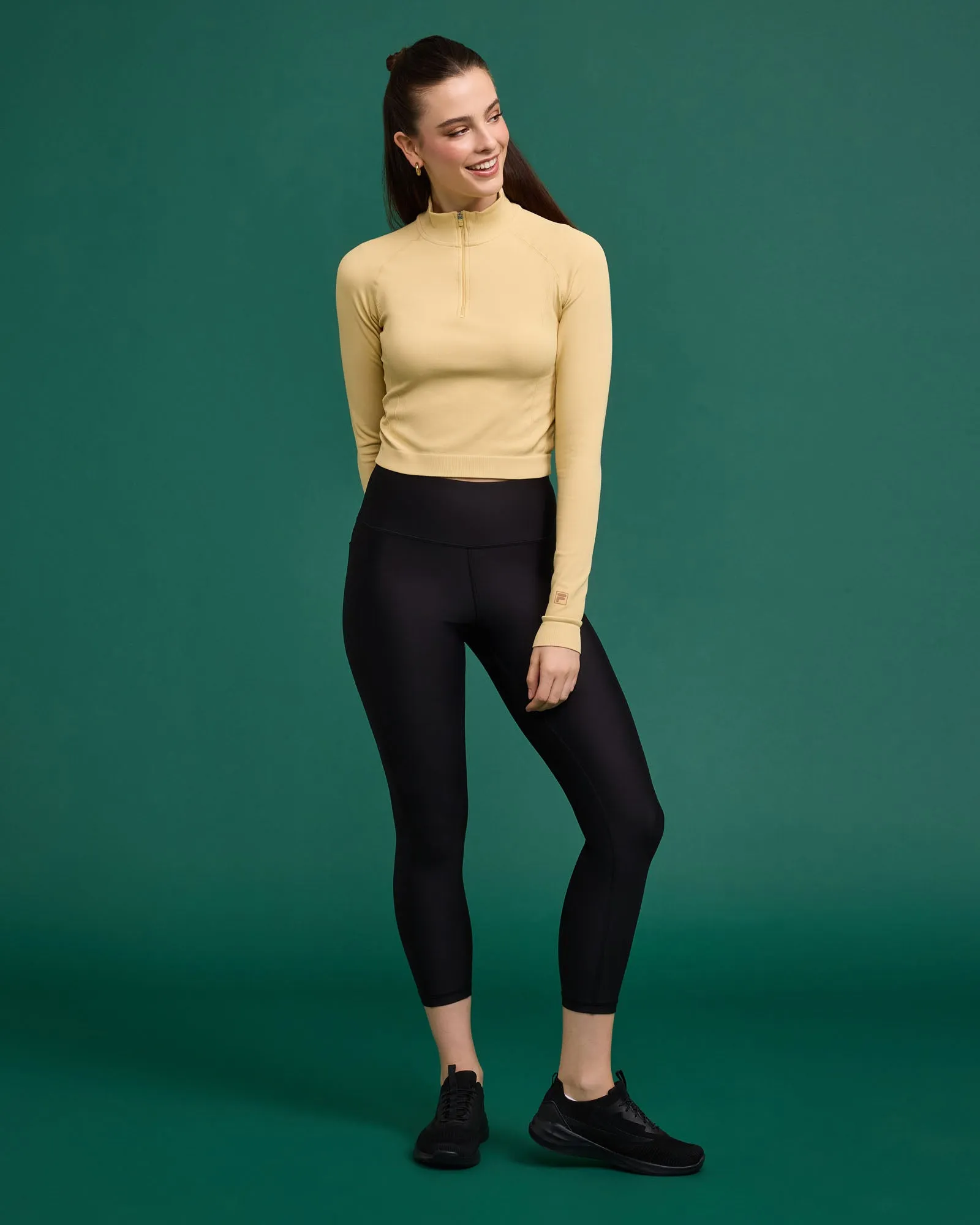 Women's Break Point Seamless Qtr Zip -FILA