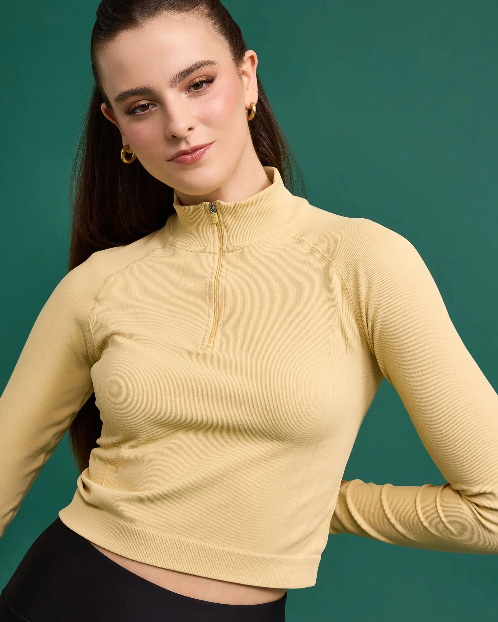 Women's Break Point Seamless Qtr Zip -FILA