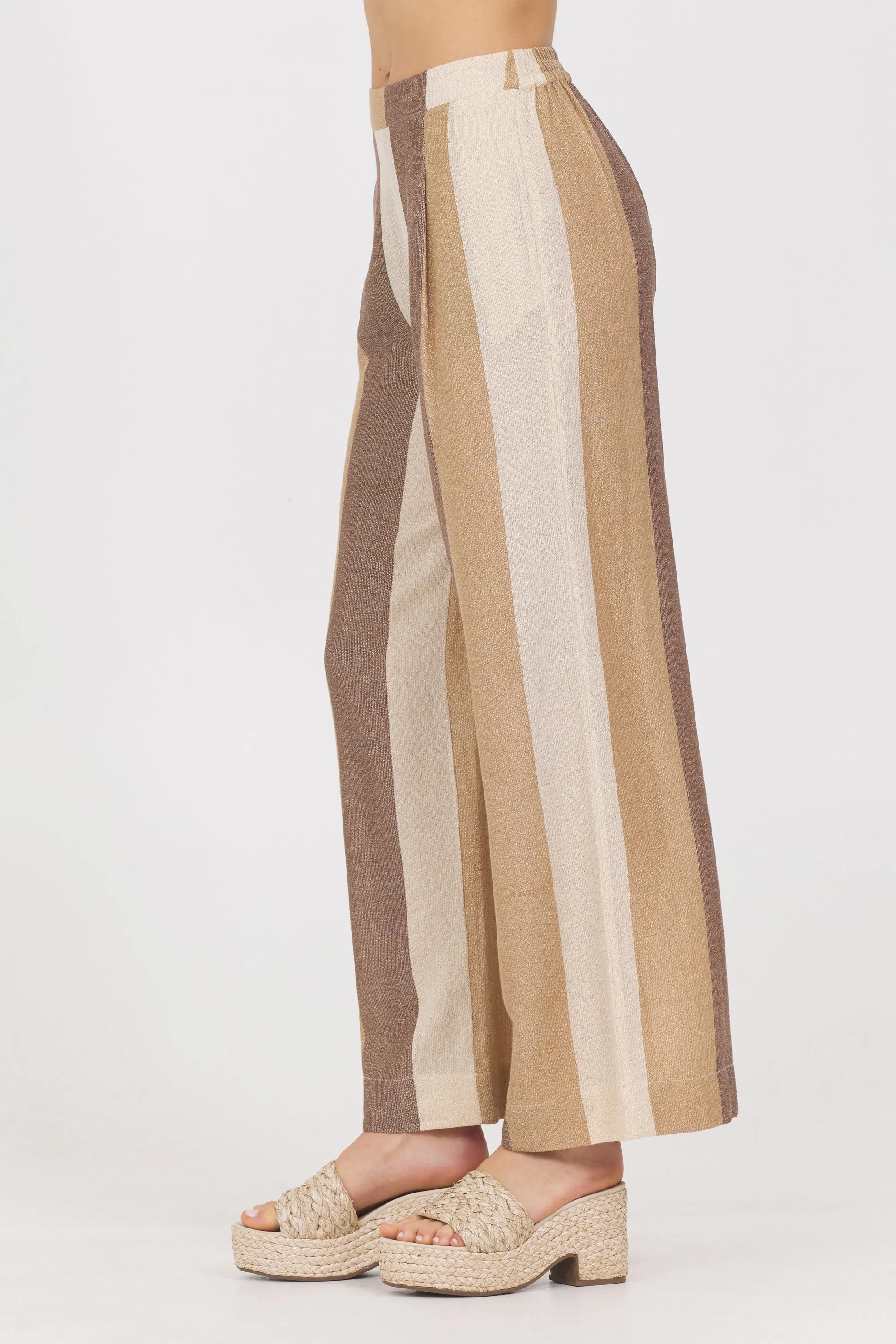 Woven Metallic Stripe Pant