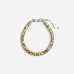 Yellow Crystal Tube Necklace Self Portrait
