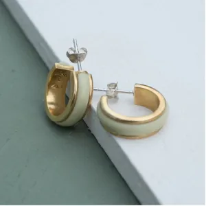 Zoe Morton Batu Hoop Earrings Oatmeal