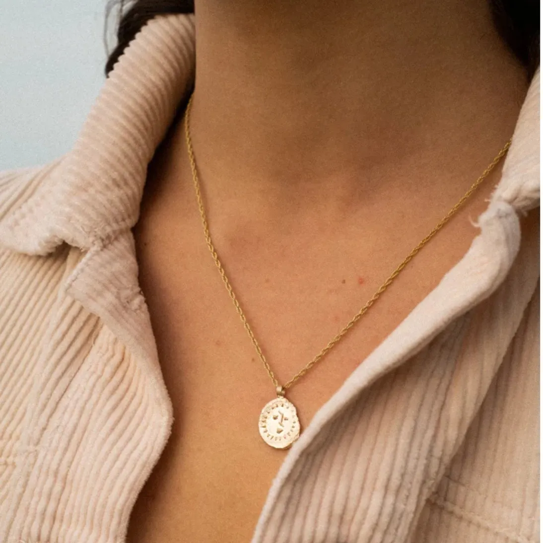 Zoe Morton Sunshine Pendant Necklace in Gold with Silver Chain