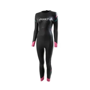 Zone 3 Agile Women's Wetsuit (Black/Pink/Turquoise)
